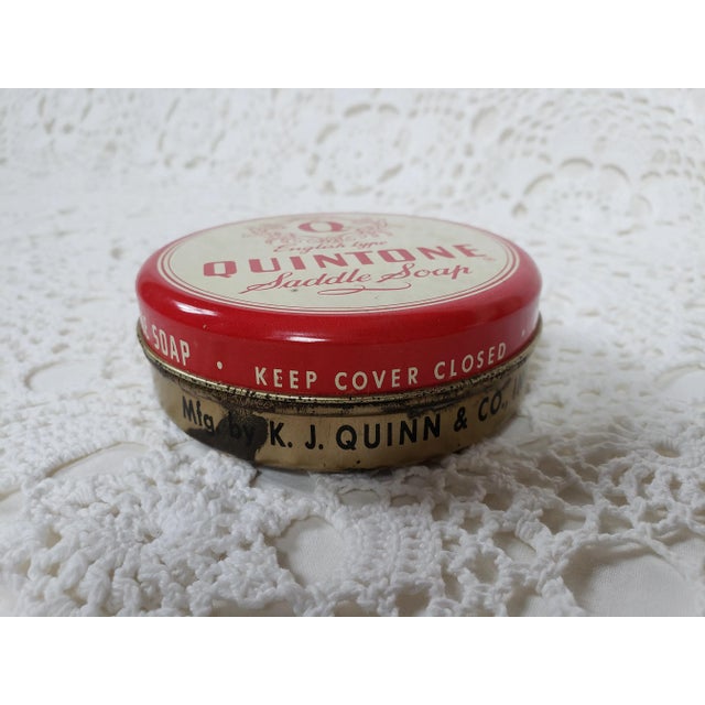 1950s Saddle Soap Storage Tin For Sale - Image 4 of 9