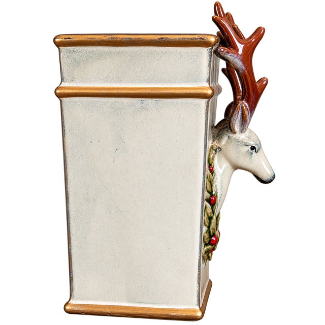 Figurative Vintage Reindeer Vases For Sale - Image 3 of 5