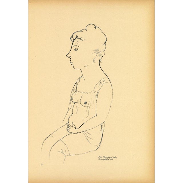 Louise is an original offset and lithograph realized by George Grosz. The artwork is the plate n. 20 from the portfolio...