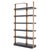 Wood Cabinet in Charcoal Grey Oak Veneer and Brushed Brass Finish For Sale - Image 7 of 7