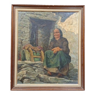 After Giulio Vittini, A Woman, 1890s-1910s, Oil on Canvas For Sale