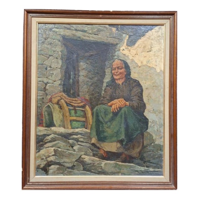 After Giulio Vittini, A Woman, 1890s-1910s, Oil on Canvas For Sale