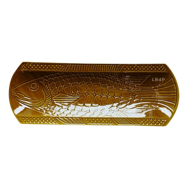 Large Fish Platter with Fish Motif from Digoin-Sarreguemines, 1960s-1970s For Sale