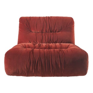 Mambo Red Velvet Chair by Lorenza Bozzoli For Sale