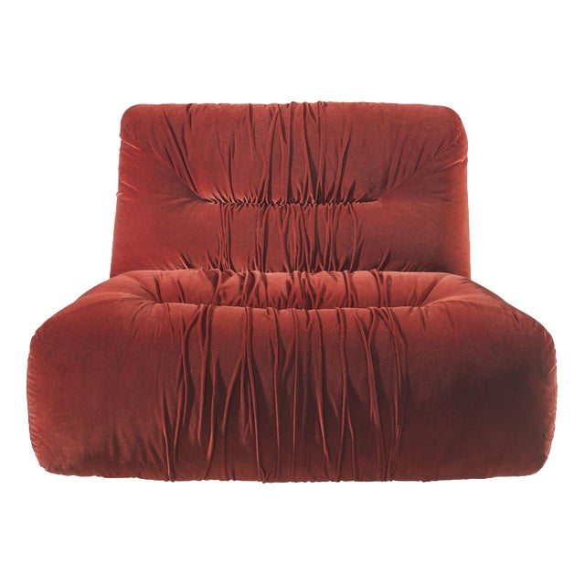 Mambo Red Velvet Chair by Lorenza Bozzoli For Sale