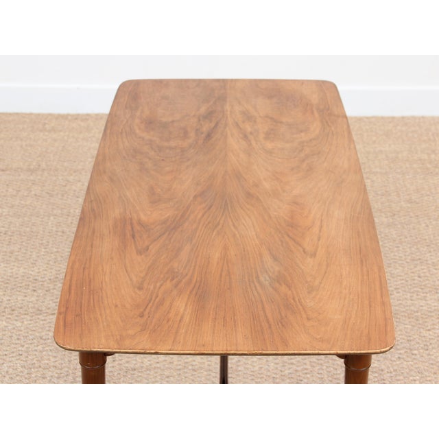 1950s Walnut & Mahogany Coffee Table, 1950s For Sale - Image 5 of 10
