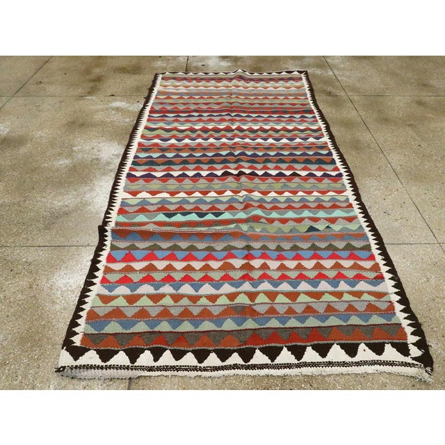 Mid 20th Century Galerie Shabab Collection Mid-20th Century Persian Flatweave Kilim Rug For Sale - Image 5 of 10