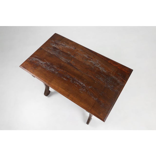 Antique Spanish Console Table in Carved Oak with Drawers, 1700s For Sale - Image 5 of 18