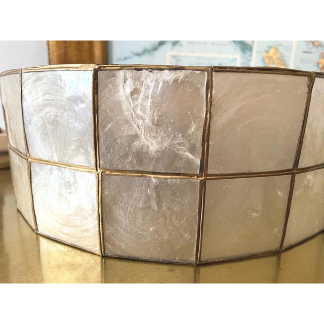 Mid Century Capiz Shell Ceiling Light For Sale - Image 14 of 16