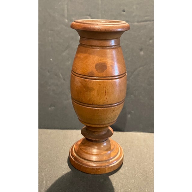 English Antique Treen Wooden Vase For Sale - Image 3 of 5