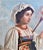 Rustic European Antique 1800’s Continental Painting of Young Costumed Girl For Sale - Image 3 of 9