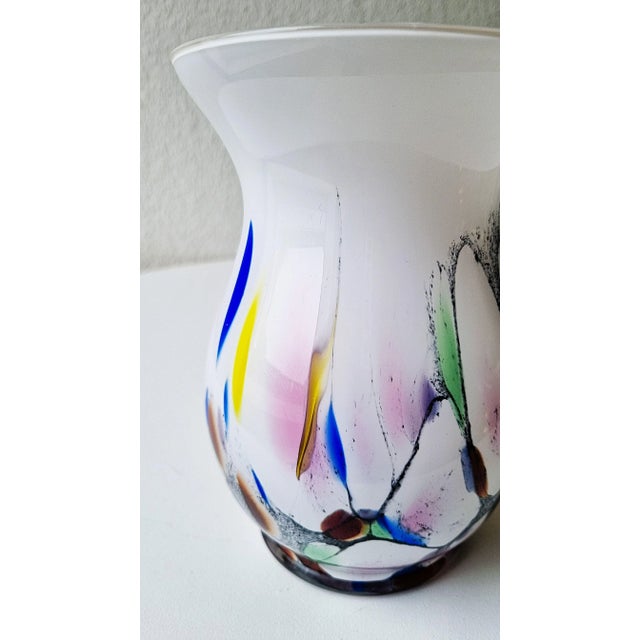 Vintage Vase in Opal Glass by Hans Jürgen Richartz, 1980s For Sale - Image 6 of 7