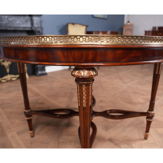 1990s Vintage Marble Top Center Table For Sale - Image 12 of 12