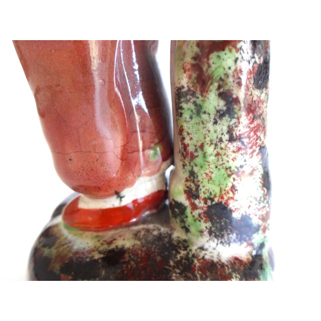 Blue 19th-Century Antique Staffordshire Figurine of a Man in a Blue Coat and Turban For Sale - Image 8 of 10