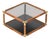 Bamboo, Brass and Smoked Glass Coffee Table in the style of Gabriella Crespi, Italy, 1970s For Sale