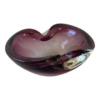 Mid Century Barbini Murano Glass Bowl For Sale