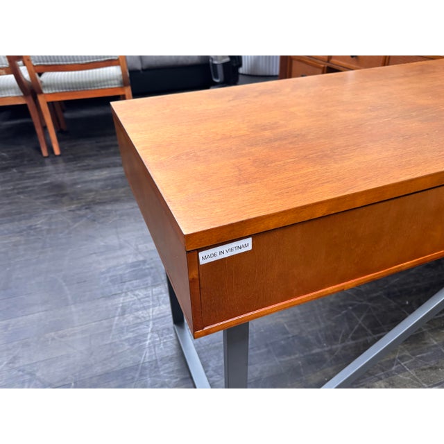 Inbox Zero Furniture Nusaiba L-Shaped Lift-Top Cane Executive Desk For Sale - Image 4 of 12