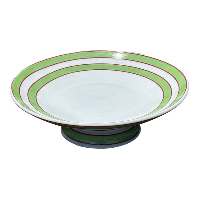 Mid 20th Century Mid-Century Modern English Market Pedestal Cake Plate / Platter For Sale