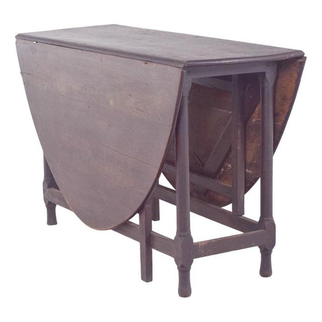 Vintage Portuguese Flip Flap Oval-Top Table, 1920s For Sale - Image 11 of 11