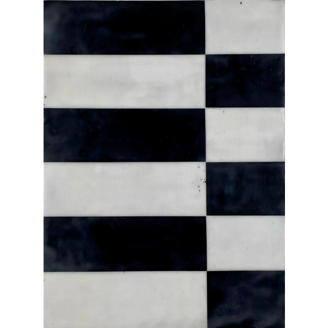 "Velocity" by Gina Cochran Set of 9 Encaustic Collage Installation For Sale - Image 10 of 11