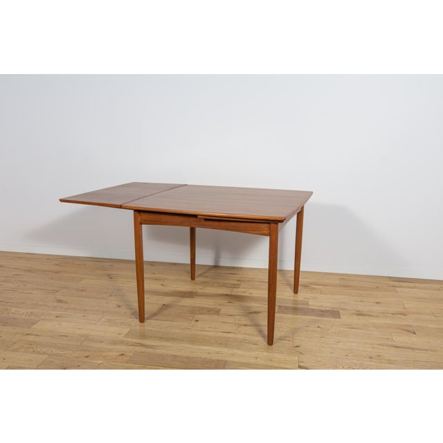 1960s Mid-Century Square Extendable Teak Dining Table, Denmark, 1960s For Sale - Image 5 of 18