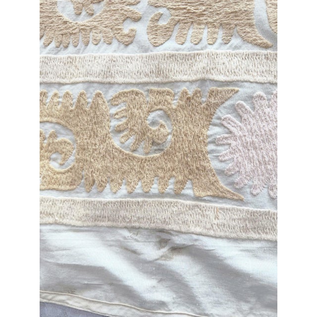 Textile Handmade Bukhara Suzani Textile Wall Art - 4'2'' X 4'7'' For Sale - Image 7 of 9