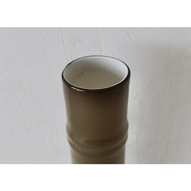 Fabulous Scandinavian style handmade "bamboo" glass vase. Gorgoues and in very good condition with no chips or cracks noted.