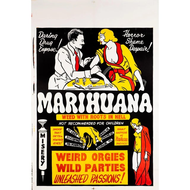 1930s Marihuana Original Vintage US One Sheet Movie Poster, 1930s For Sale - Image 5 of 5
