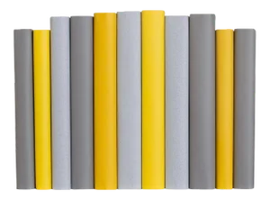 Decorative Books - Sunny Haze Paper Wrapped Book Bundle - 1 Foot of Yellow Books