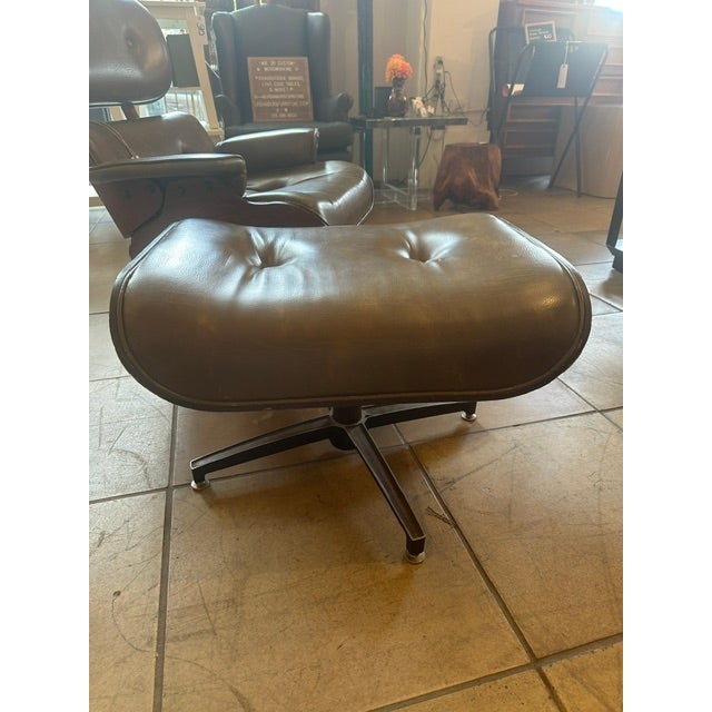 MCM Eames Style Lounge Chair & Ottoman For Sale - Image 12 of 16