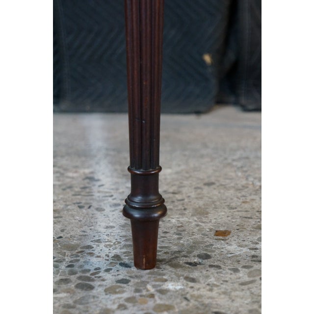 Antique Early 19th C. American Federal Serpentine Mahogany Console Game Table For Sale - Image 4 of 18