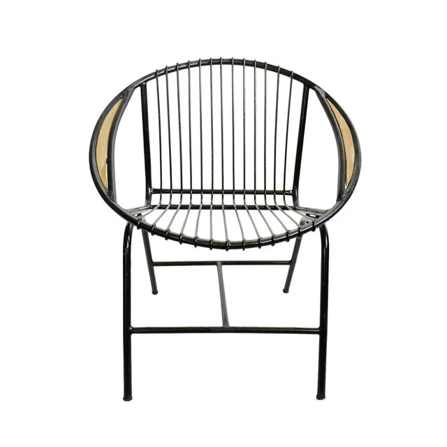 2010s Retro Ring Black Iron Outdoor Chair For Sale - Image 5 of 5