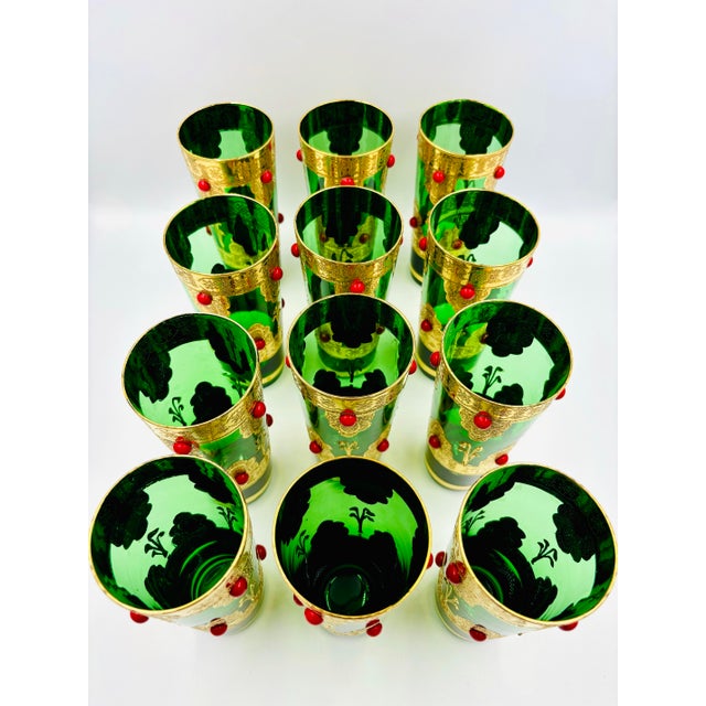 Mid 20th Century Mid-Century Modern Stunning Italian Cocktail Glasses ~ Set of Twelve For Sale - Image 9 of 12