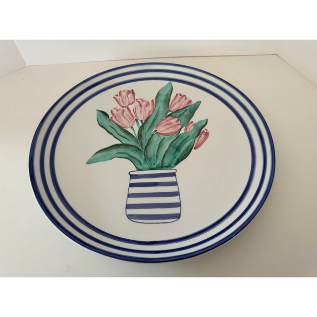 A charming hand painted platter made in Italy for Vietri.