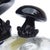 Seguso Vintage Seguso Murano Label Black Shiitake or Portobello Mushrooms Italian Art Glass Paperweight Sculpture For Sale - Image 4 of 10