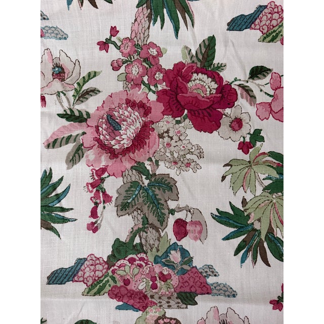 Textile Schumacher 176780 Floribunda Document Fabric 2 Yards For Sale - Image 7 of 7