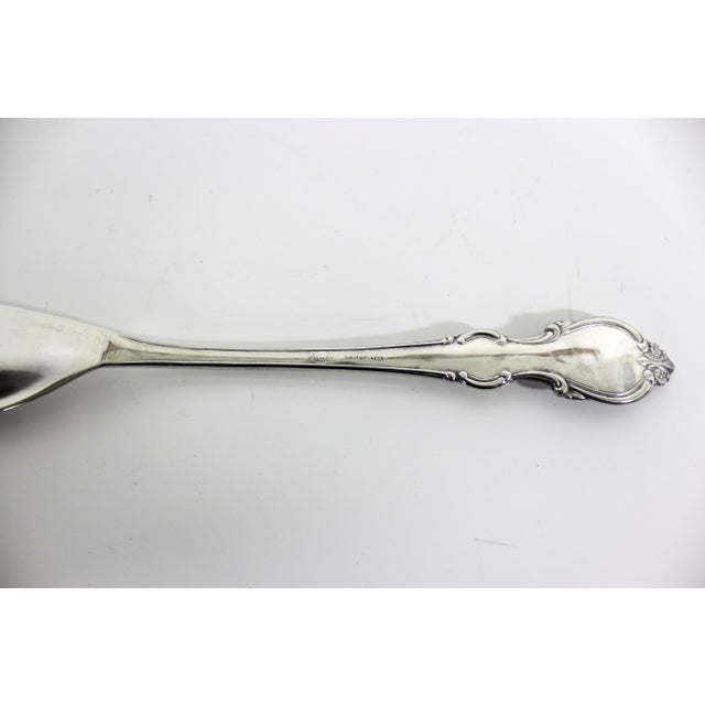 Silver Vintage Italian Silver Plated Fish Server or Cake Server Serving Spoon For Sale - Image 8 of 11