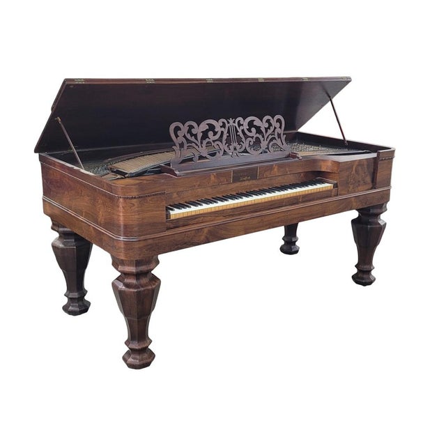 Circa 1860 Solid Rosewood Large Square Piano For Sale - Image 17 of 17
