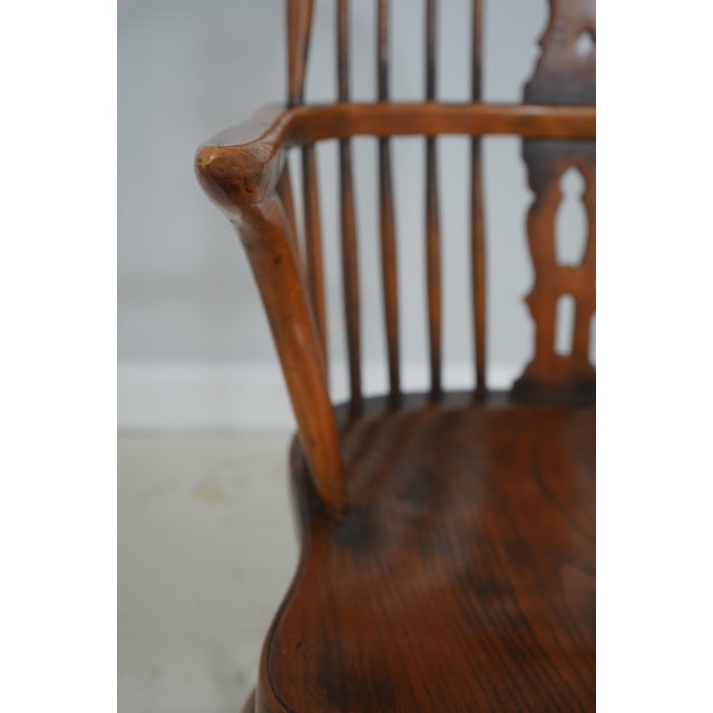 Pair English Country Windsor Style Armchairs For Sale - Image 14 of 18