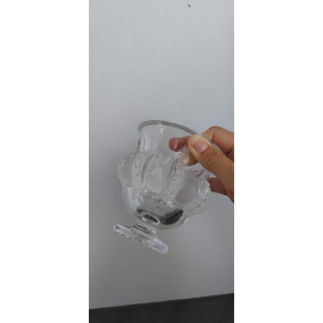 Transparent Dampierre Vase Designed by Rene Lalique in Crystal With Birds in Satin Fiinish For Sale - Image 8 of 9
