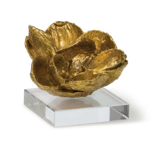 Regina Andrew Magnolia Resin Objet, Gold Leaf For Sale In Detroit - Image 6 of 6