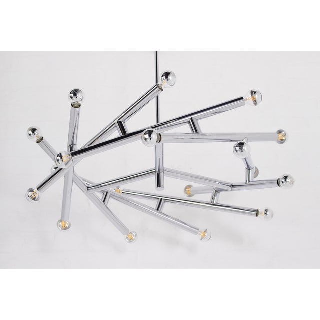Chrome Pendant Light by Gaetano Sciolari, 1970s For Sale - Image 6 of 11