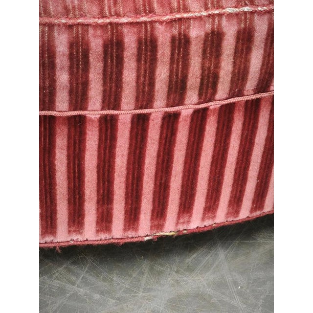 1950s Danish Modern Sculptural Velvet Lounge Armchair For Sale - Image 6 of 14