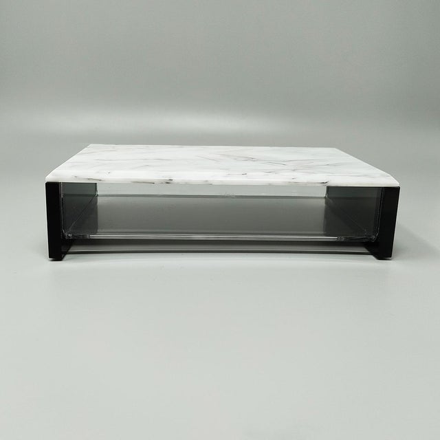 Metal Vintage Italian Smoking Set in Acrylic and Brass, 1970s, Set of 3 For Sale - Image 7 of 9