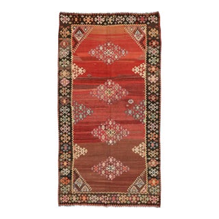 Mid 20th Century Vintage Decorative Turkish Kars Kilim For Sale