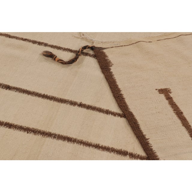 Vintage Moroccan Rug With Tribal Designs in Beige & Brown - Rug & Kilim For Sale - Image 9 of 9