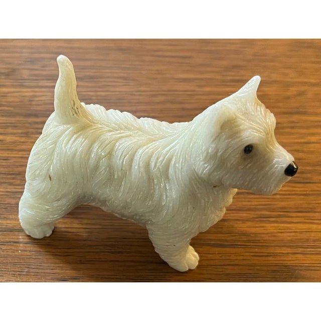 Carved Hardstone Dog Figure of a West Highland Terrier For Sale - Image 4 of 18