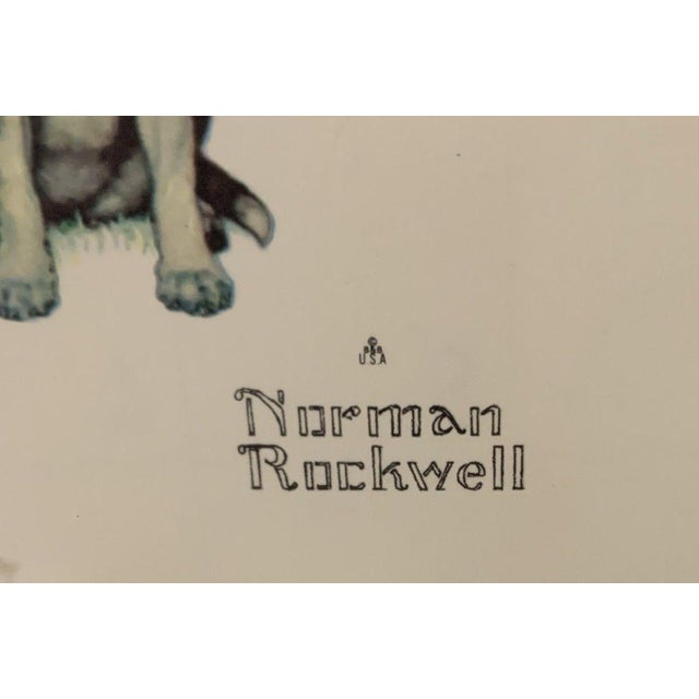 American Norman Rockwell Licensed Framed Print "Grandpa & Me-Summer" Framed 70s Reproduction For Sale - Image 3 of 4