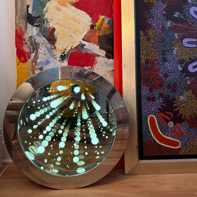 Curtis Jere Very Rare Curtis Jere Infinity Mirror For Sale - Image 4 of 12