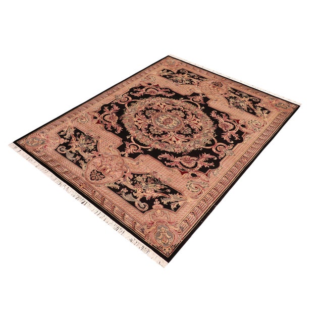 Designed with mesmerizing intricacy and gorgeous color palette, this hand-knotted masterpiece demonstrates the beauty and...